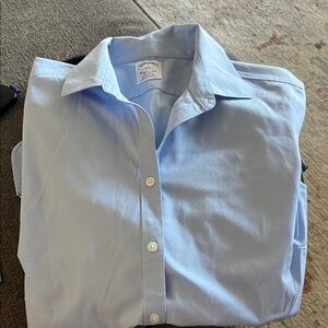 Brooks Brothers Wrinkle Free Blue Pinpoint blue Dress Shirt S